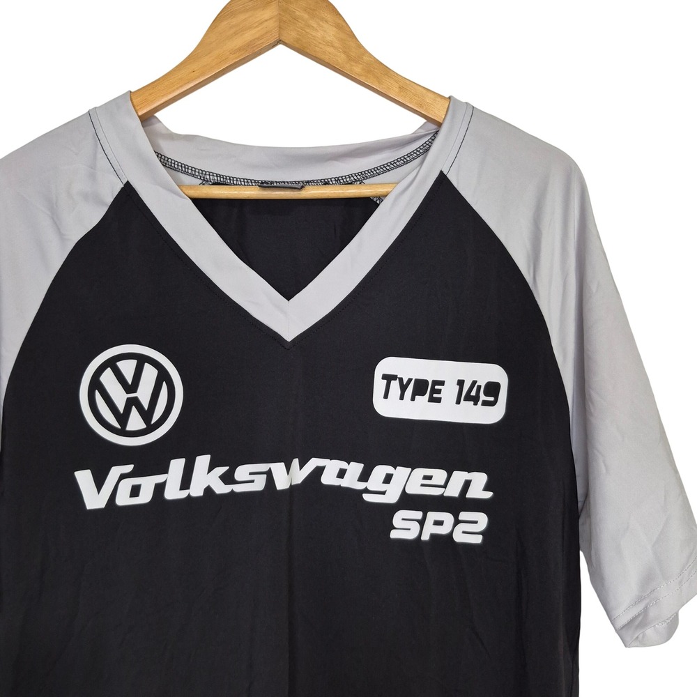 Volkswagen T-Shirt Mens Small Black SP2 Type 149 Raglan Graphic Tee Heritage S